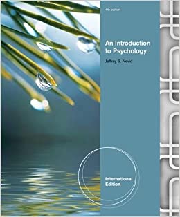 An Introduction to Psychology International Edition