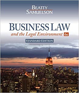 Business Law And the Legal Environment Standard Edition 6th Edition