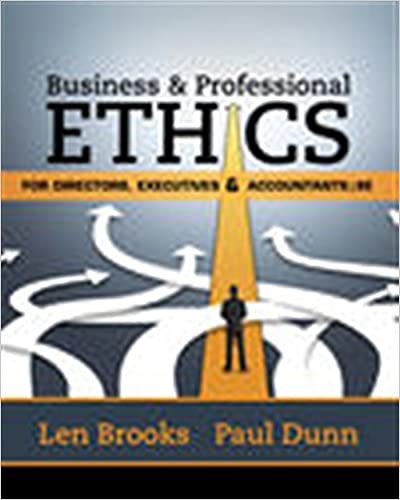 Business and Professional Ethics for Directors Executives Accountants