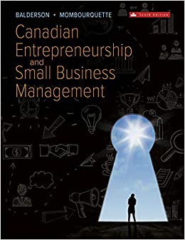 Canadian Entrepreneurship and Small Business Management