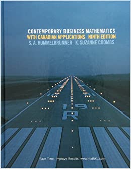 Contemporary Business Mathematics with Canadian Applications