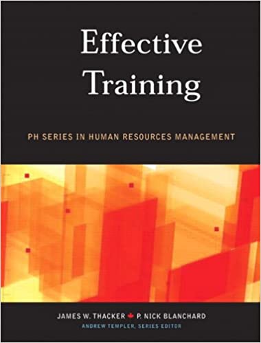 Effective Training 1st Canadian Edition