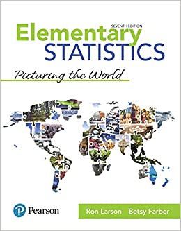 Elementary Statistics Picturing the World MyStatLab