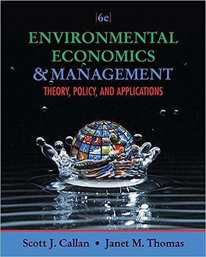 Environmental Economics and Management Theory Policy and Applications