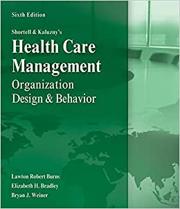 Healthcare Management Organization Design And Behavior