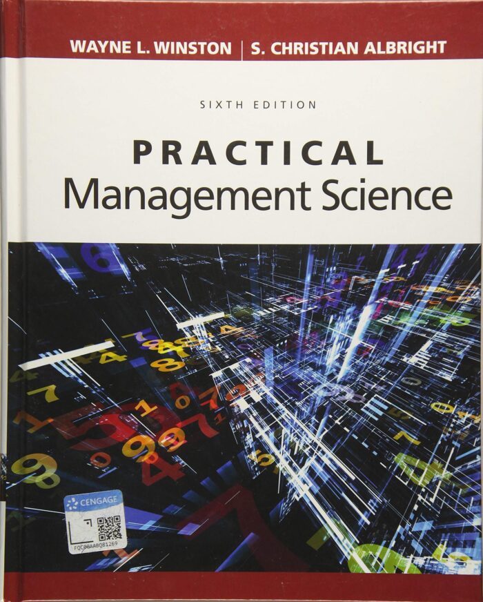 Solution Manual for Practical Management Science 6th Edition by Winston