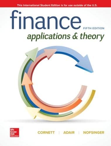 Test Bank For Finance Applications and Theory 5th edition By Marcia Cornett