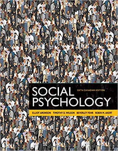 Social Psychology 6th Canadian Edition By Aronson Test Bank