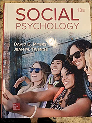 Test Bank Social Psychology 13th Edition David Myers