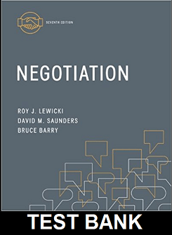 Negotiation 7th Edition Lewicki