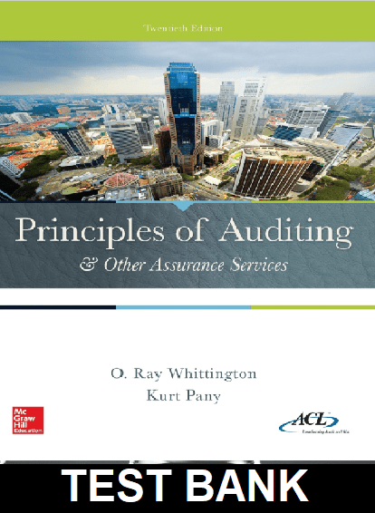 Principles of Auditing and Other Assurance Services 20th Edition Whittington