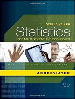 Statistics for Management And Economics 9th Edition by Gerald Keller Test Bank