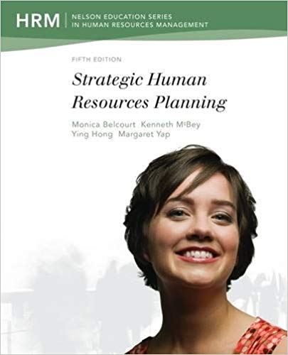 Strategic Human Resources Planning 5th Edition By Monica Belcourt Test Bank