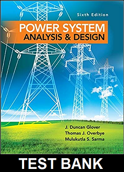 Power System Analysis and Design SI Edition 6th Edition Glover